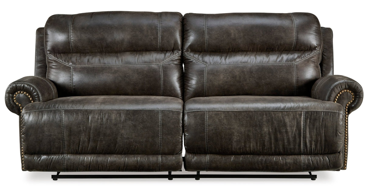 Ashley Charcoal Grearview 2 Seat PWR REC Sofa ADJ HDREST - Faux Leather - 6500547 - Home Elegance USA - 1