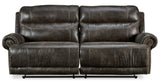 Ashley Charcoal Grearview 2 Seat PWR REC Sofa ADJ HDREST - Faux Leather | Home Elegance USA