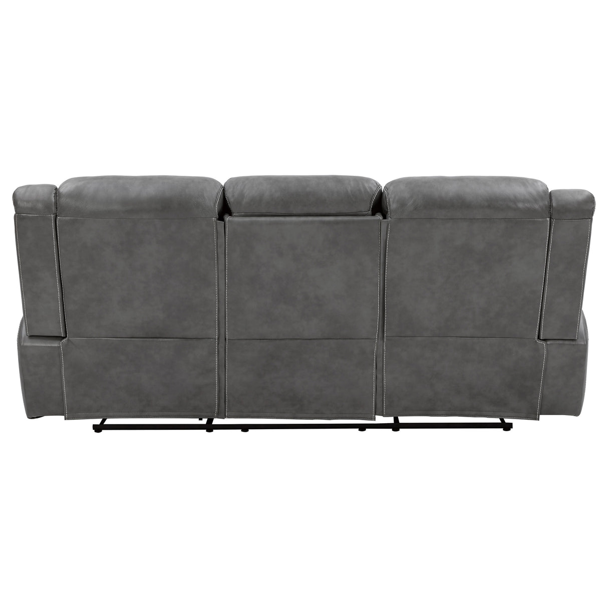 Motion Sofa W/ Pop Up Outlet - Conrad Upholstered Motion Sofa Cool Grey