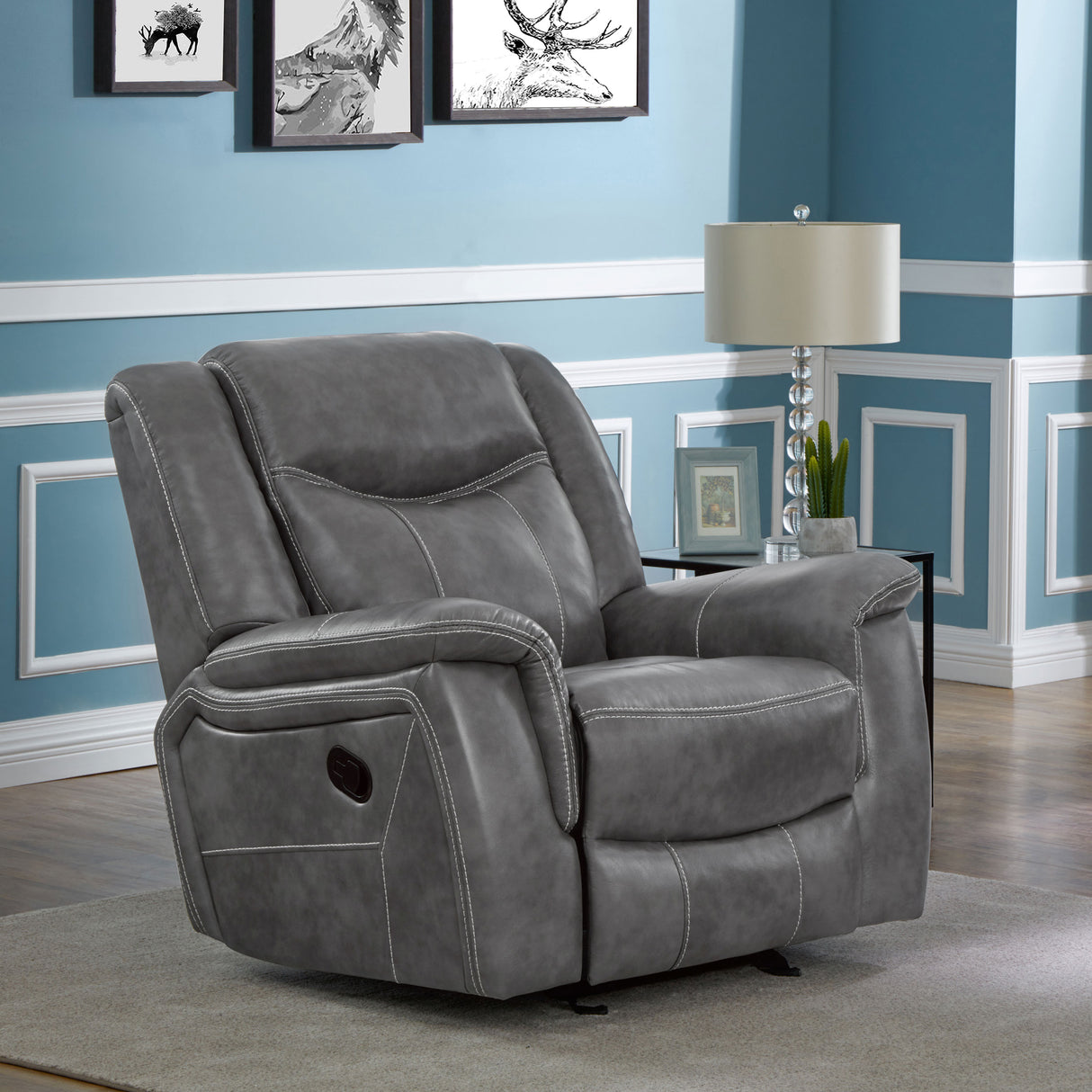 Glider Recliner - Conrad Upholstered Motion Glider Recliner Grey