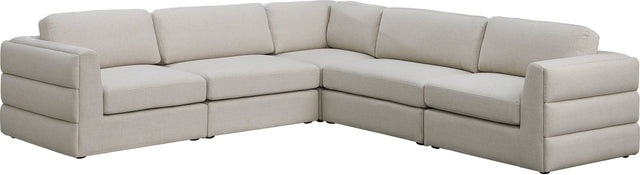 Beckham - Modular Sectional 5 Piece - Beige - Modern & Contemporary | Home Elegance USA