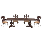 Beautiful Traditional Design 1pc Rectangular Dining Table with 2x Extension Leaf Cherry Finish with Gold Tipping | Home Elegance USA