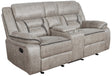 Glider Loveseat - Greer Upholstered Tufted Back Glider Loveseat
