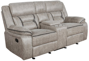 Glider Loveseat - Greer Upholstered Tufted Back Glider Loveseat