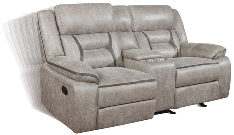 Glider Loveseat - Greer Upholstered Tufted Back Glider Loveseat