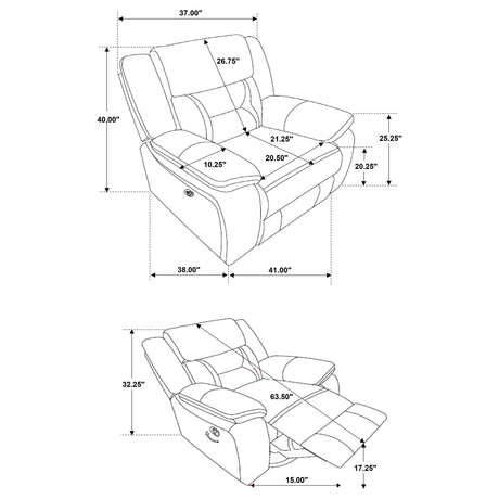 Greer Upholstered Swivel Glider Recliner Chair Taupe - sold by Home Elegance USA