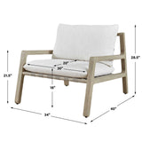 Strapped Outdoor Lounge Chair - Light Brown / Light Gray by Uttermost - View 14