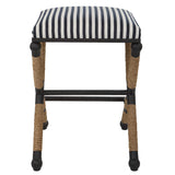 Braddock Backless Counter Stool - Black / White by Uttermost - View 5