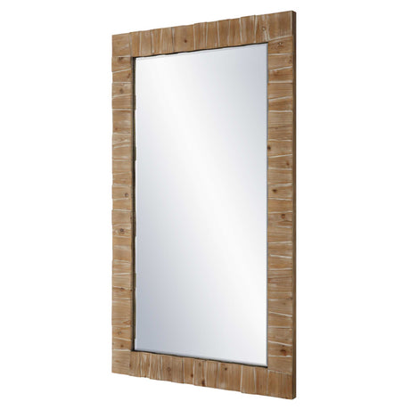 Ayanna Wood Mirror Gray Washed - Dark Brown by Uttermost - View 3