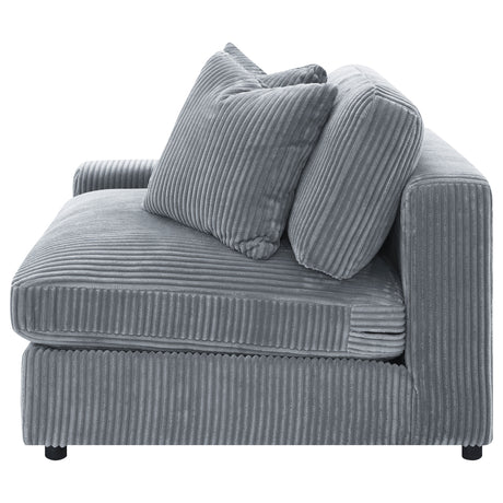 Marcus Fog Track Arms Reversible Sectional with Pillows - sold by Home Elegance USA