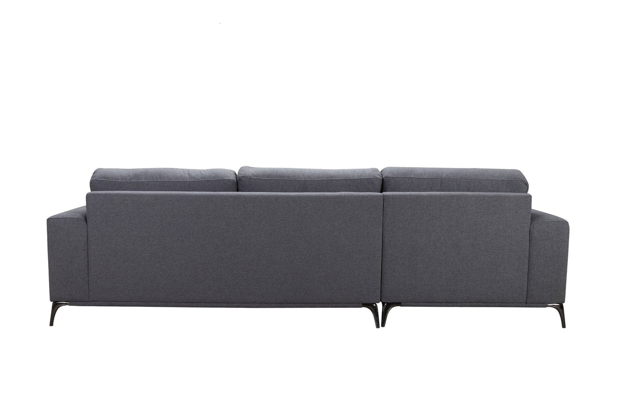 CARLO LAF SECTIONAL - GRAY | Home Elegance USA