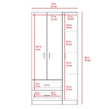 Eureka Three Door Armoire, Two Drawers, Rod - sold by Home Elegance USA