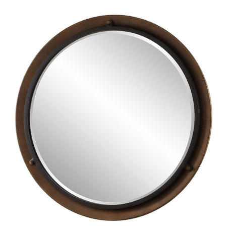 Porthole Round Mirror Bronze - Black by Uttermost - View 4