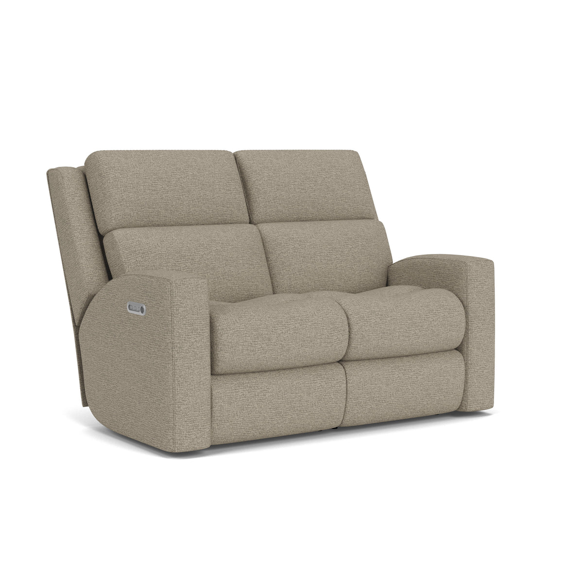 Score Transitional Fabric Power Reclining Loveseat With Power Headrests & Lumbar | Flexsteel