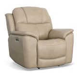Crew Power Recliner With Power Headrest & Lumbar - Pebble | Flexsteel