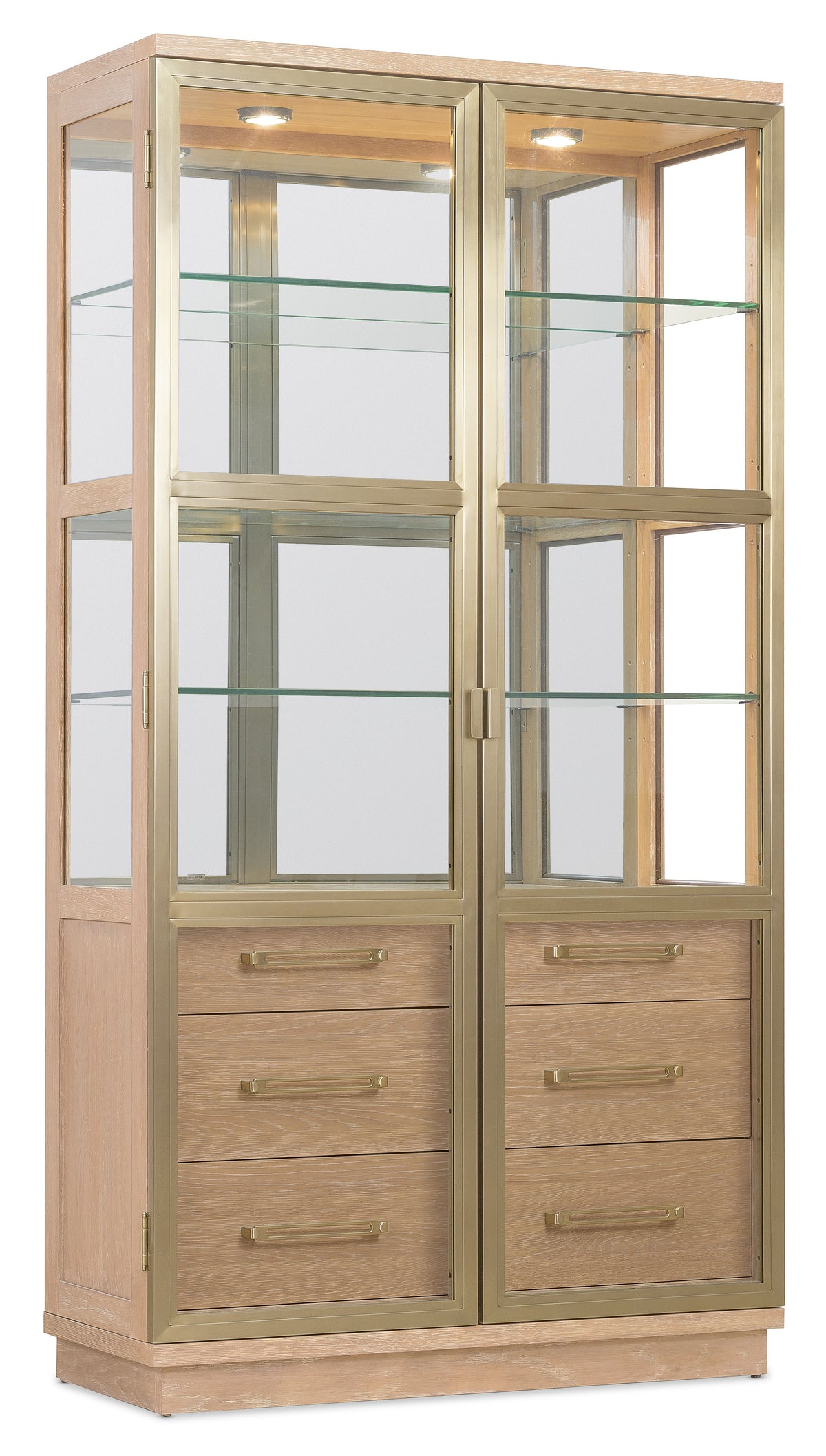 Banyon Bay Display Cabinet Desert Oak - Light Brown by Hooker Furniture - View 1