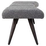 Bowtie Charcoal Fabric Bench - Dark Gray by Uttermost - View 5