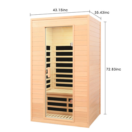 Hemlock Two-Person Far Infrared Roof Embedded Sauna with Bluetooth & LED Lighting - sold by Home Elegance USA