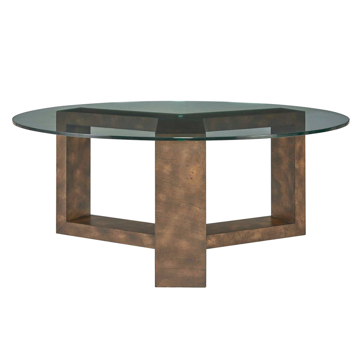 Ignis Round Glass Coffee Table Brown / Woodtone - Dark Brown by Uttermost - View 4