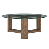 Ignis Round Glass Coffee Table Brown / Woodtone - Dark Brown by Uttermost - View 4
