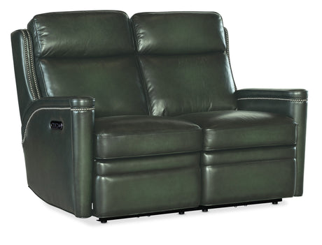 Hamilton Power Loveseat With Power Headrest - Dark Green by Hooker Furniture - View 1