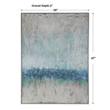 Tidal Wave Abstract Art - Blue / Light Brown by Uttermost - View 6