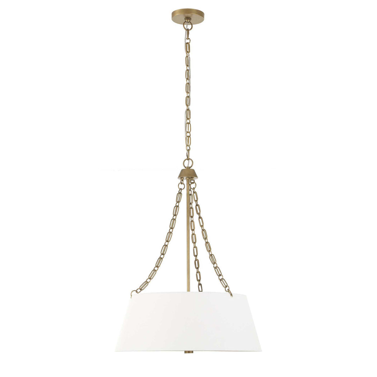 Andalucia 4 Light Drum Pendant - Gold / White by Uttermost - View 12