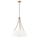 Andalucia 4 Light Drum Pendant - Gold / White by Uttermost - View 12