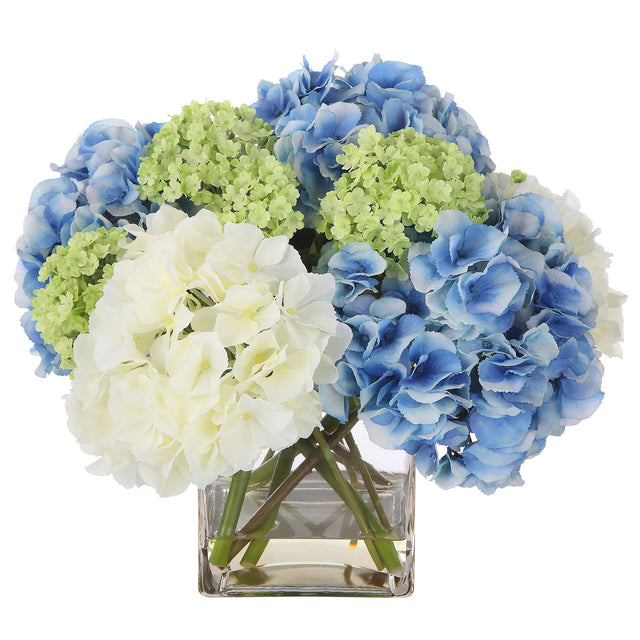 Providence Hydrangea Bouquet - Blue / Green by Uttermost - View 1