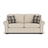 Preston Fabric Stationary Full Sleeper With Nailhead Trim | Flexsteel