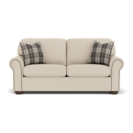 Preston Fabric Stationary Full Sleeper With Nailhead Trim | Flexsteel