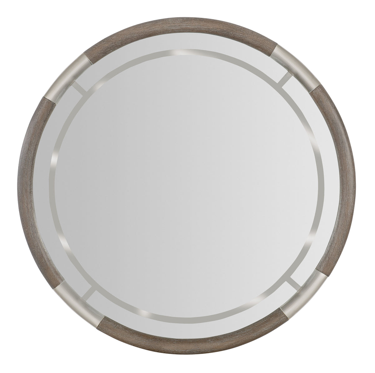 Modern Mood Round Mirror - Dark Brown by Hooker Furniture - View 1
