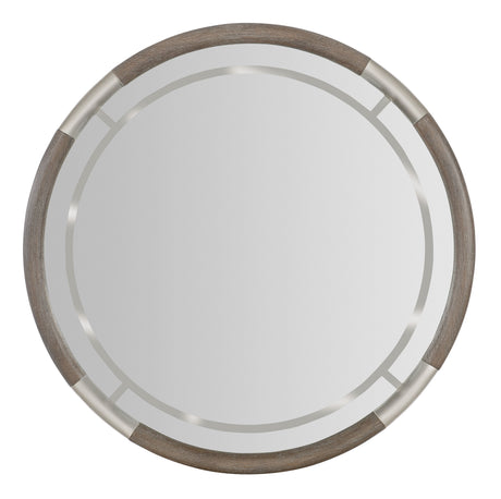 Modern Mood Round Mirror - Dark Brown by Hooker Furniture - View 1