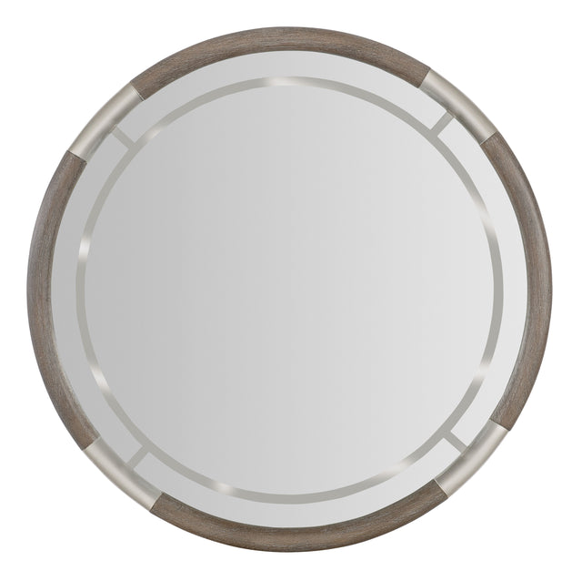 Modern Mood Round Mirror - Dark Brown by Hooker Furniture - View 1
