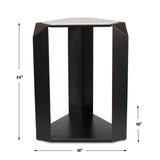 Keenan Geometric Accent Table - Bronze / White by Uttermost - View 8