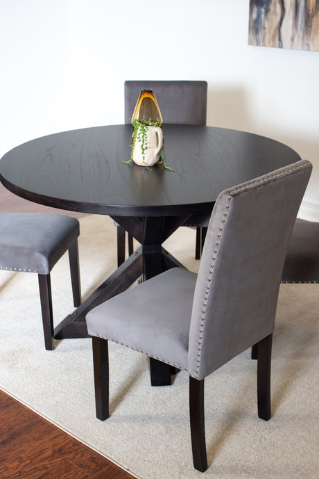 Enbridge 5-piece Dining Set, Cross-Buck Dining Table with 4 Stylish Chairs - sold by Home Elegance USA