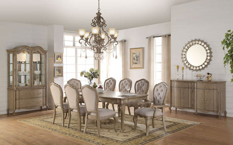 Acme - Chelmsford Dining Table 66050 Antique Taupe Finish