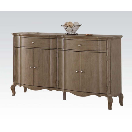 Acme - Chelmsford Server 66056 Antique Taupe Finish