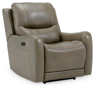 Ashley Sandstone Galahad Zero Wall Recliner w/PWR HDRST - Faux Leather