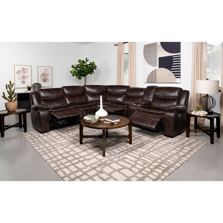 McLean Dark Brown Power Reclining Sectional Sofa - sold by Home Elegance USA