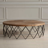 Chain Reaction Wooden Coffee Table - Light Brown by Uttermost - View 3