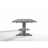 Acme - Leventis Dining Table 66180 Weathered Gray Finish