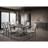 Acme - Leventis Dining Table 66180 Weathered Gray Finish