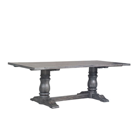 Acme - Leventis Dining Table 66180 Weathered Gray Finish