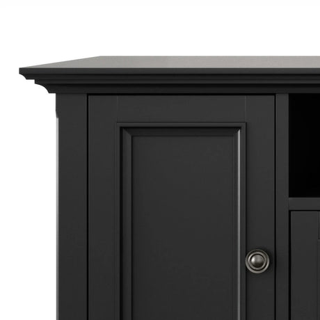 Amherst 72 inch Wide Solid Wood TV Stand in Black For TVs up to 80 inches - sold by Home Elegance USA