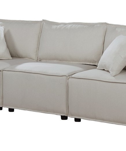 Annabel Sofa in Beige Linen | Home Elegance USA