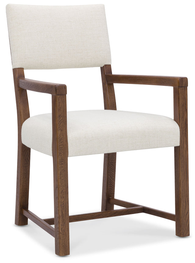 Driftwood Upholstered Arm Chair (Set of 2) Beige / Worn Saddle - Beige / Dark Brown by Hooker Furniture - View 1