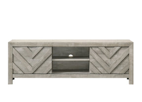 1pc Rustic Geometric Design Contemporary Traditional Interiors Entertainment Console TV Stand Living Room Furniture - sold by Home Elegance USA