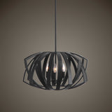 Thales Geometric 3 Light Pendant - Black by Uttermost - View 4