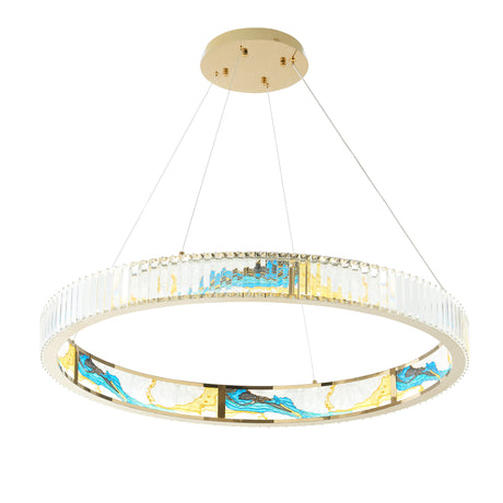 Boeseman's Colorful Chandelier // 1 Tier, Round  | Finesse - Home Elegance USA